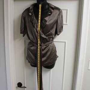 Lafayette 148 NY Silk Wrap Blouse